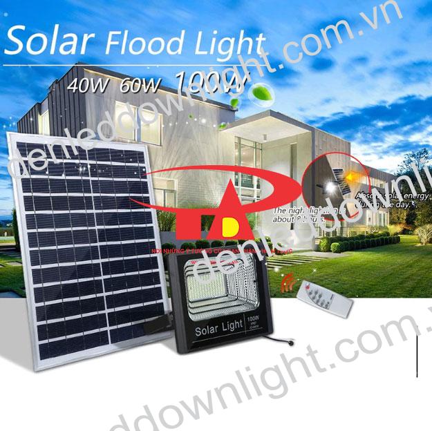 đ&egrave;n pha năng lượng mặt trời 100W chiết khấu cao