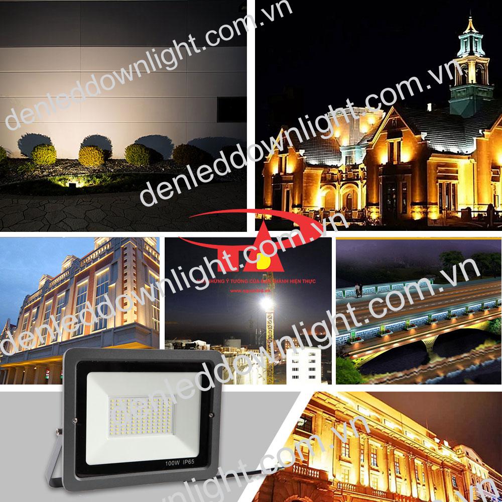 đ&egrave;n pha led năng lượng mặt trời 100W chiếu s&aacute;ng khu đ&ocirc; thị