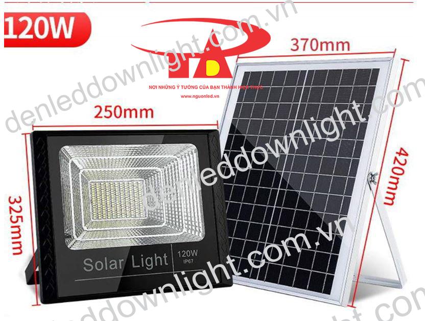 Đ&egrave;n pha led năng lượng mặt trời 120W si&ecirc;u s&aacute;ng, loại tốt