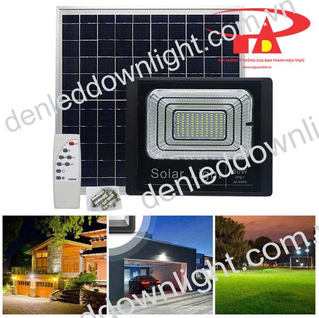 đ&egrave;n pha led năng lượng mặt trời 60W chiếu s&aacute;ng khu&ocirc;n vi&ecirc;n ngo&agrave;i trời