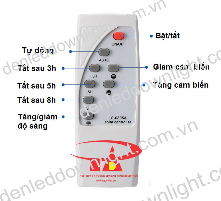 remote điều khiển đ&egrave;n pha năng lượng mặt trời 30W 