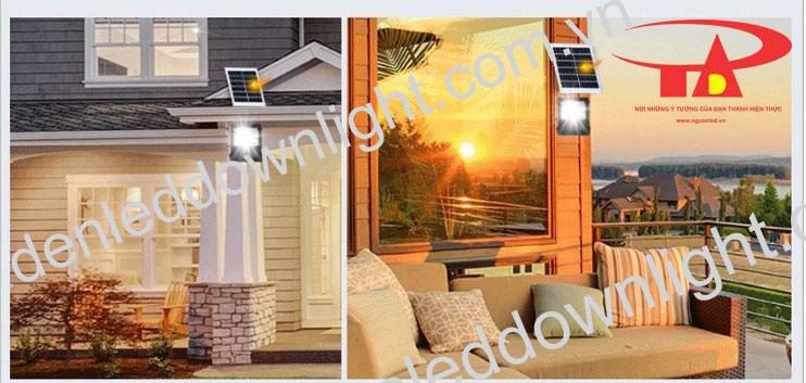 đ&egrave;n pha năng lượng mặt trời thấu k&iacute;nh 100W chiếu s&aacute;ng đường đi
