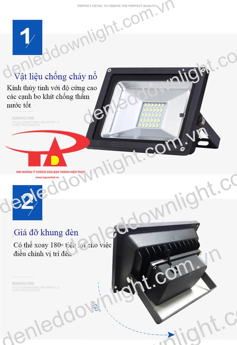 đ&egrave;n pha năng lượng mặt trời 30W si&ecirc;u bền