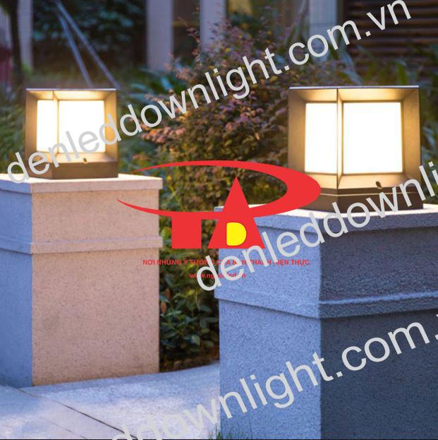 đ&egrave;n trụ cổng năng lượng mặt trời GDL01 chiếu s&aacute;ng s&acirc;n vườn