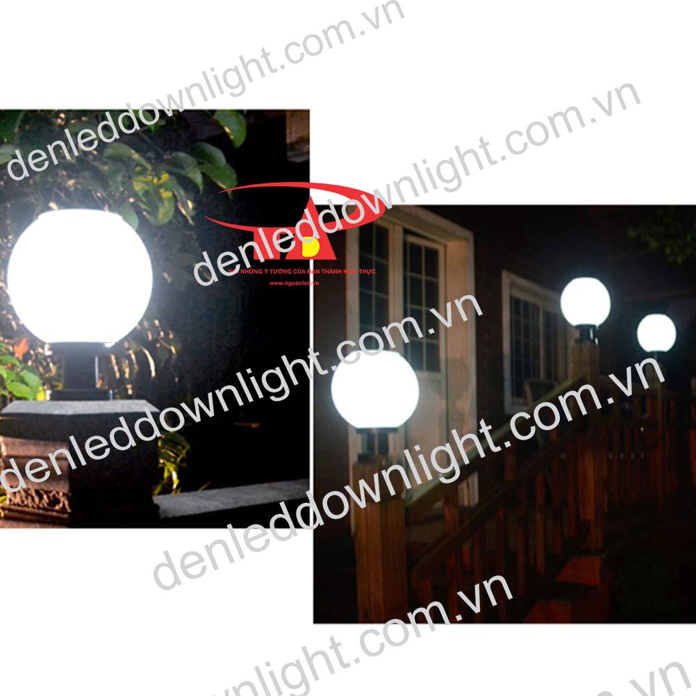 đ&egrave;n trụ cổng năng lượng mặt trời GDL09 chiếu s&aacute;ng s&acirc;n vườn, lối đi