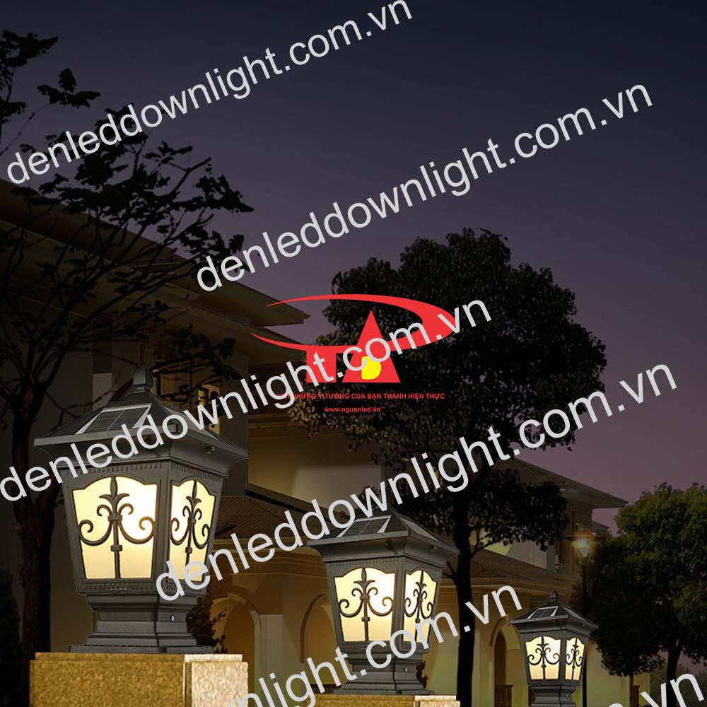 đ&egrave;n trụ cổng năng lượng mặt trời GDL12 trang tr&iacute; mặt tiền biệt thự