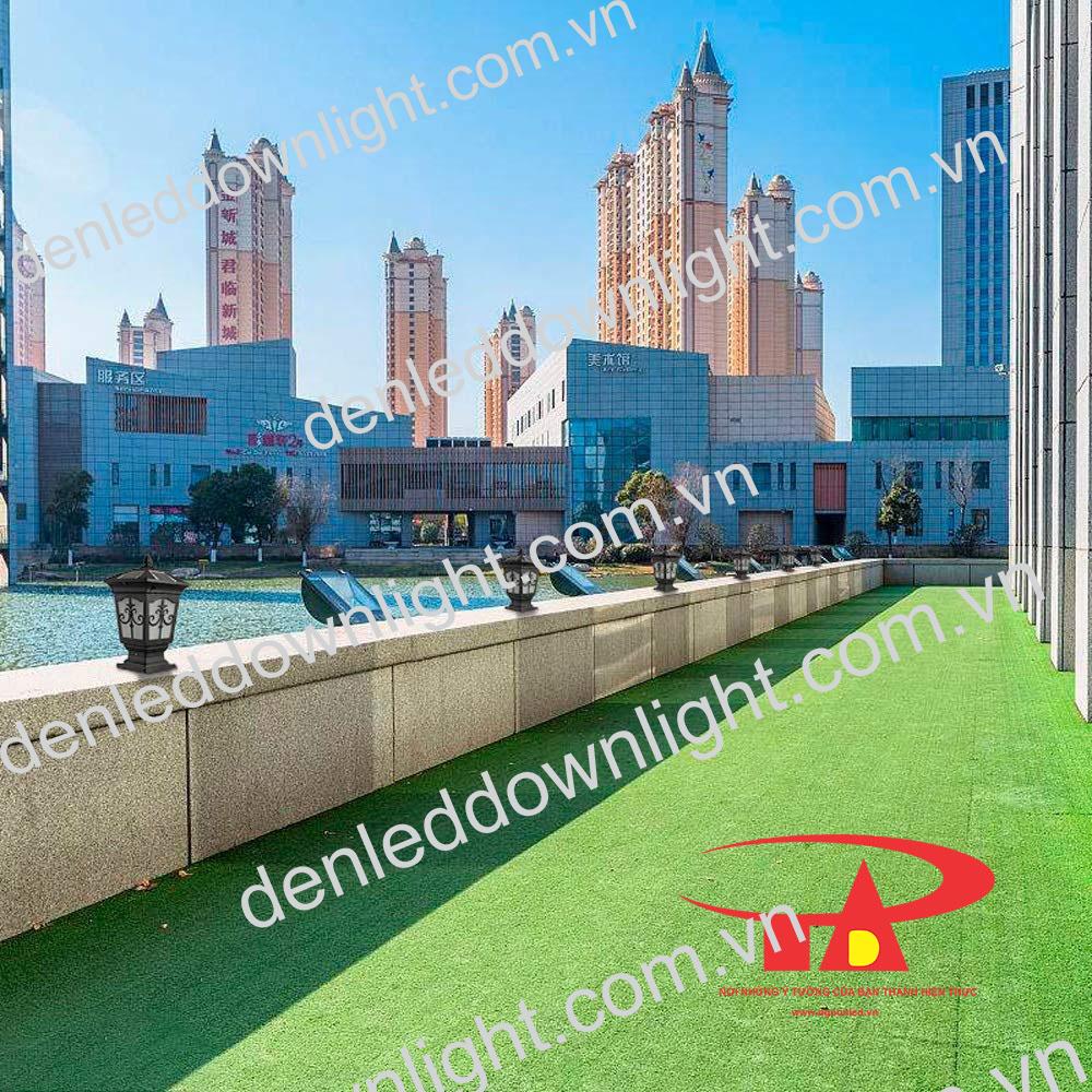 đ&egrave;n trụ cổng năng lượng mặt trời GDL12 trang tr&iacute; s&acirc;n vườn, khu&ocirc;n vi&ecirc;n