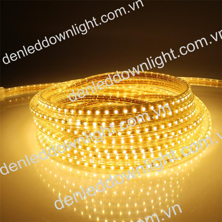 Đ&egrave;n led d&acirc;y 2835 d&ugrave;ng điện 220V cuộn d&agrave;i 100m m&agrave;u v&agrave;ng, loại tốt, gi&aacute; rẻ, si&ecirc;u s&aacute;ng