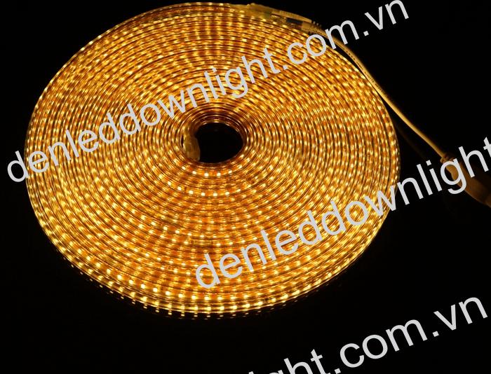 Đ&egrave;n led d&acirc;y 2835 d&ugrave;ng điện 220V cuộn d&agrave;i 100m m&agrave;u v&agrave;ng, loại tốt, gi&aacute; rẻ, si&ecirc;u s&aacute;ng