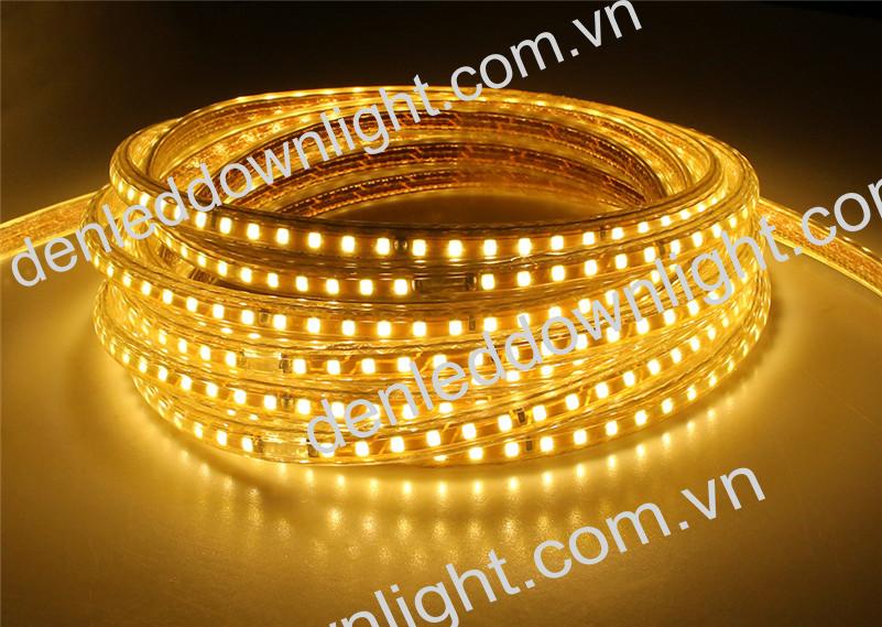 Đ&egrave;n led d&acirc;y 2835 d&ugrave;ng điện 220V cuộn d&agrave;i 100m m&agrave;u v&agrave;ng, loại tốt, gi&aacute; rẻ, si&ecirc;u s&aacute;ng