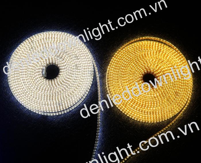 Đ&egrave;n led d&acirc;y 2835 d&ugrave;ng điện 220V cuộn d&agrave;i 100m m&agrave;u v&agrave;ng, loại tốt, gi&aacute; rẻ, si&ecirc;u s&aacute;ng