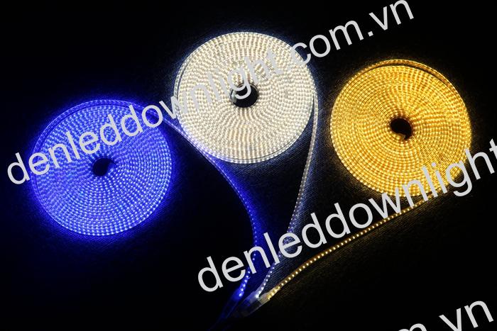 Đ&egrave;n led d&acirc;y 2835 d&ugrave;ng điện 220V cuộn d&agrave;i 100m m&agrave;u xanh dương, loại tốt, gi&aacute; rẻ, si&ecirc;u s&aacute;ng