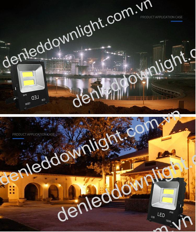 Đèn pha led MODULE 150W đủ watt, giá rẻ, CHIP LED DÀI, dùng chiếu sáng biển hiệu, banner quảng cáo ngoài trời, sân vườn, công viên, bãi đỗ xe