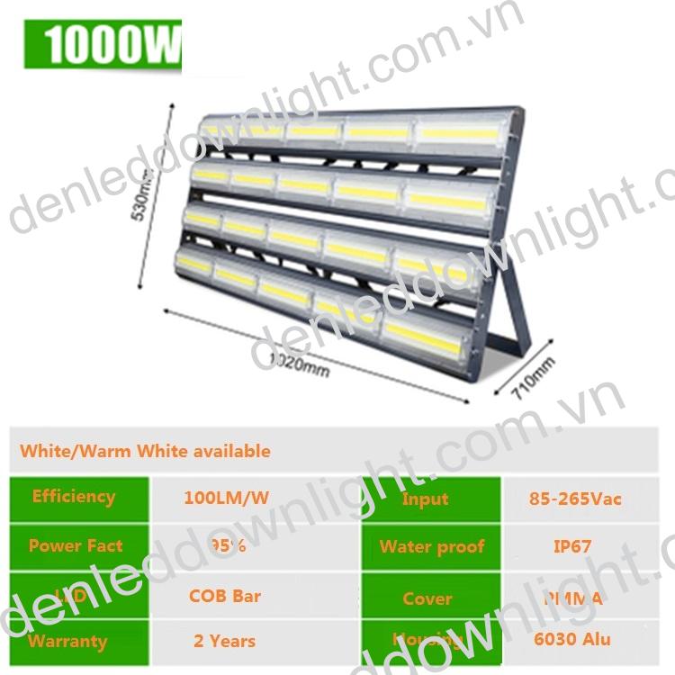 Đ&egrave;n pha led module 1000w loại tốt d&ugrave;ng chiếu s&aacute;ng biển quảng c&aacute;o ngo&agrave;i trời, s&acirc;n vườn