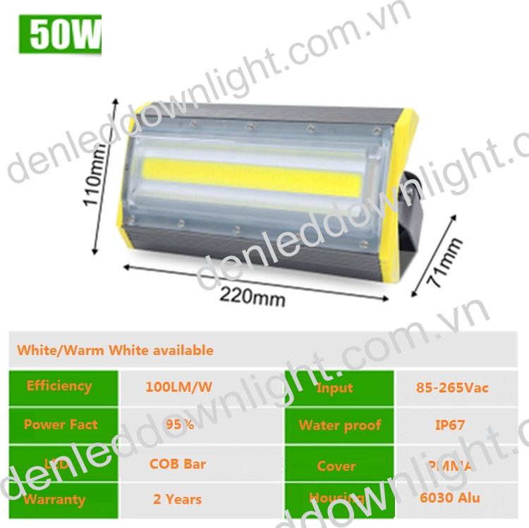 Đ&egrave;n pha led module 50w loại tốt d&ugrave;ng chiếu s&aacute;ng biển quảng c&aacute;o ngo&agrave;i trời, s&acirc;n vườn